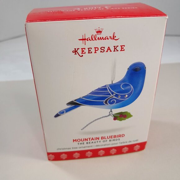 Hallmark Beauty of Birds Series Ornament Christmas 2017 Mountain Bluebird blue - Picture 5 of 7